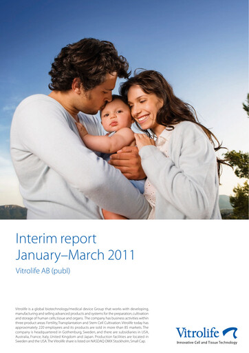Thumbnail Vitrolife AB Quarterly Report 2011-q1