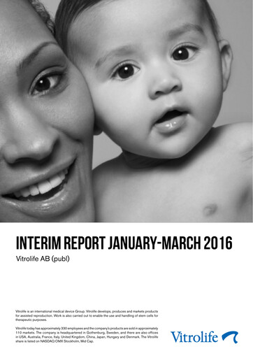 Thumbnail Vitrolife AB Quarterly Report 2016-q1