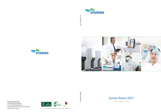 Thumbnail Sysmex Annual Report fy2016