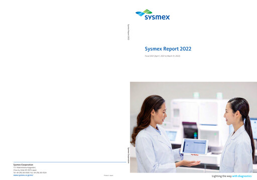Thumbnail Sysmex Annual Report fy2021