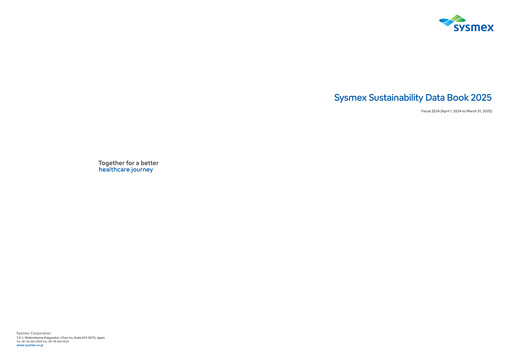 Thumbnail Sysmex Sustainability Report 2025