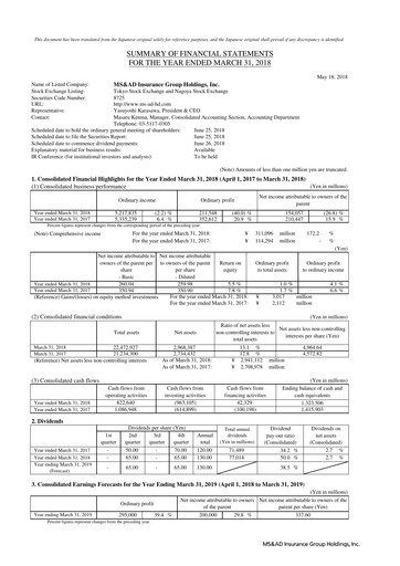Vorschaubild MS&AD Insurance Finanzbericht 2017
