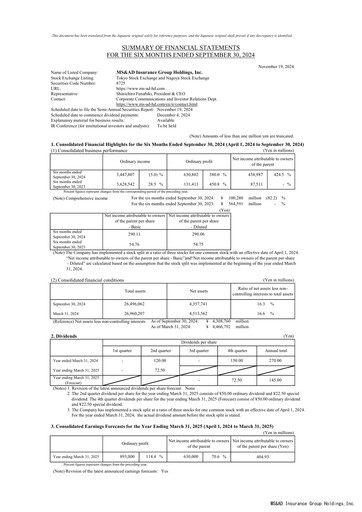 Vorschaubild MS&AD Insurance Halbjahresbericht 2024-h1