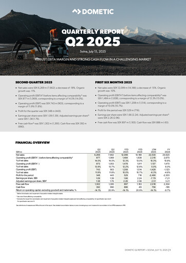 Thumbnail Dometic Group Quarterly Report 2025-q2