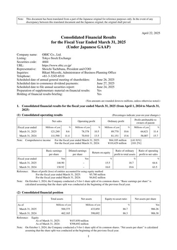 Thumbnail OBIC Financial Report 2025