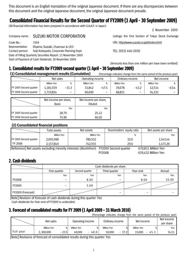 Thumbnail Suzuki Motor Half-year Report 2009-h1