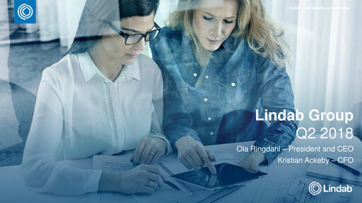 Thumbnail Lindab International Quarterly Report 2018-q2