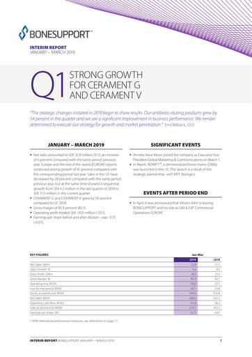 Thumbnail Bonesupport Holding AB Quarterly Report 2019-q1