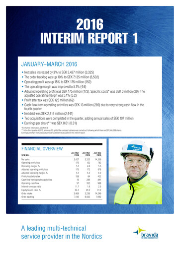 Thumbnail Bravida Holding Quarterly Report 2016-q1