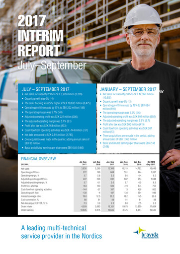 Thumbnail Bravida Holding Quarterly Report 2017-q3