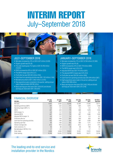 Vorschaubild Bravida Holding Quartalsbericht 2018-q3