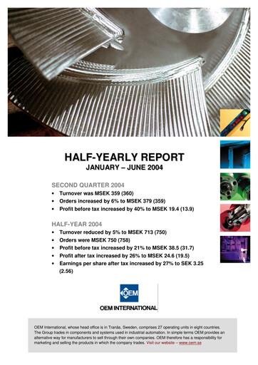 Thumbnail OEM International Quarterly Report 2004-q2