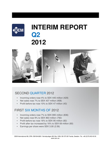 Thumbnail OEM International Quarterly Report 2012-q2