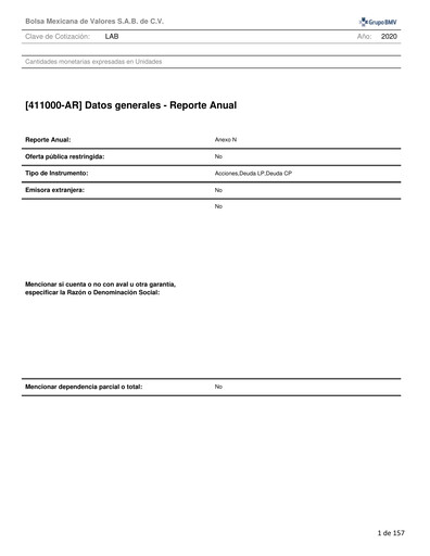 Thumbnail Genomma Lab Internacional Annual Report 2020