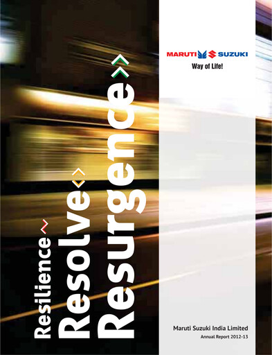 Miniature Maruti Suzuki India
 Rapport annuel 2012-2013