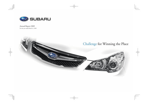 Thumbnail Subaru Annual Report 2009