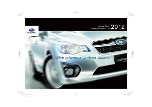 Thumbnail Subaru Annual Report 2012