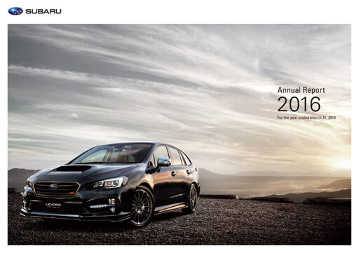 Thumbnail Subaru Annual Report 2016