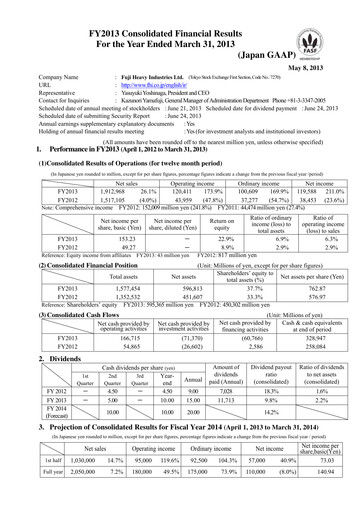 Thumbnail Subaru Financial Report 2012-2013