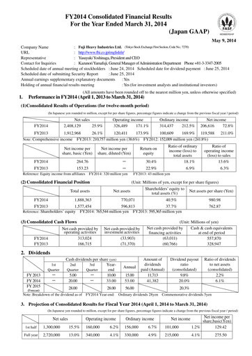Thumbnail Subaru Financial Report 2013-2014
