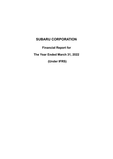 Thumbnail Subaru Financial Statement fy2022