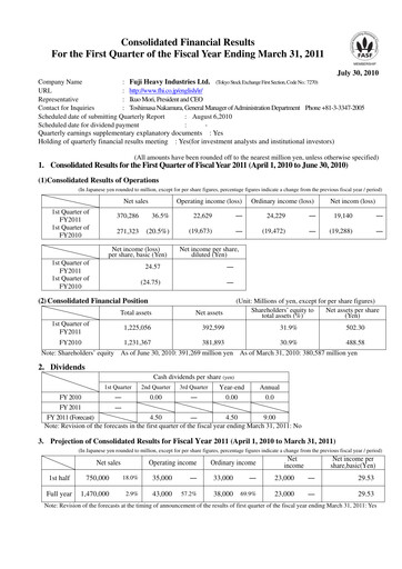 Thumbnail Subaru Quarterly Report 2011-q1