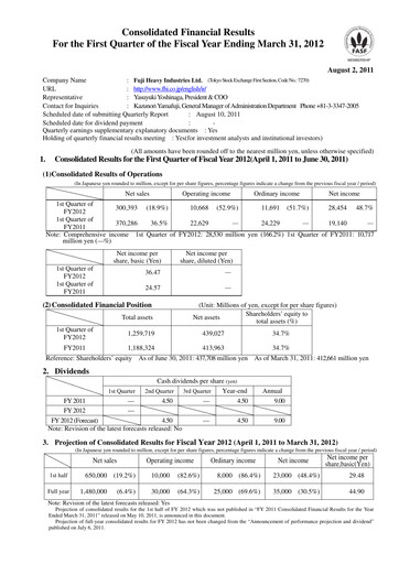 Thumbnail Subaru Quarterly Report 2012-q1