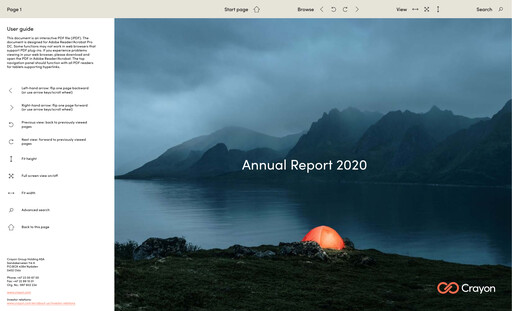 Miniature Crayon Group Rapport annuel 2020