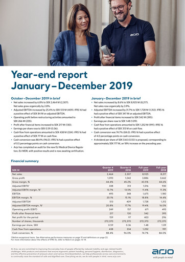 Thumbnail Arjo AB Quarterly Report 2019-q4