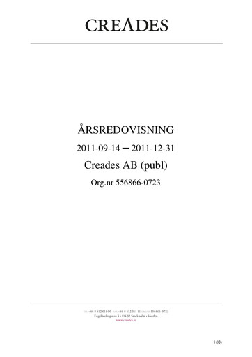Thumbnail Creades AB Annual Report 2011