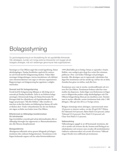 Miniature Clas Ohlson AB Rapport annuel 2016-2017