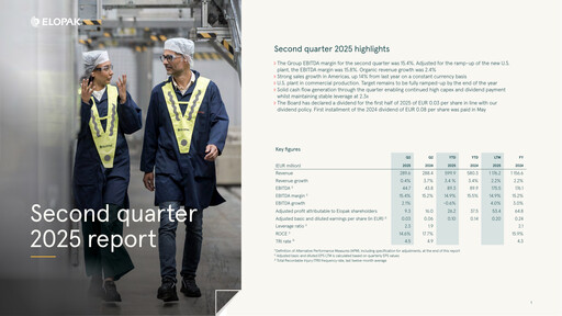 Vorschaubild Elopak ASA Quartalsbericht 2025-q2