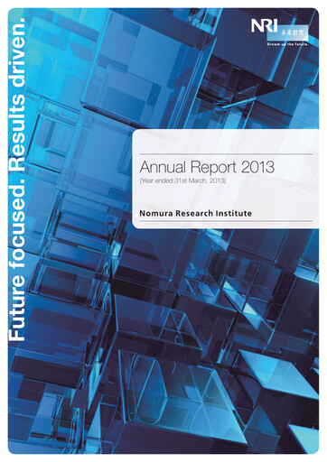 Thumbnail Nomura Research Institute
 Annual Report fy2013