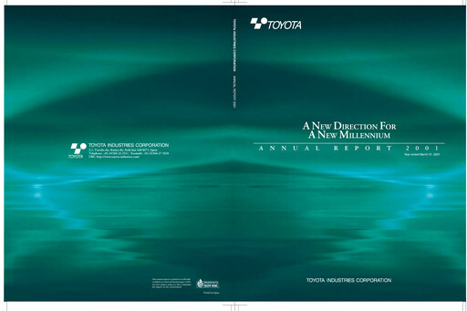 Thumbnail Toyota Industries
 Annual Report fy2001