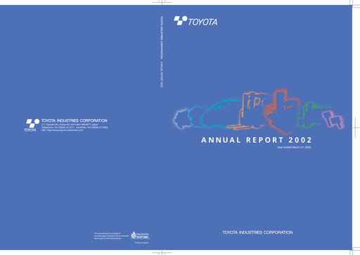 Thumbnail Toyota Industries
 Annual Report fy2002
