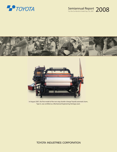 Thumbnail Toyota Industries
 Financial Report fy2008-h1