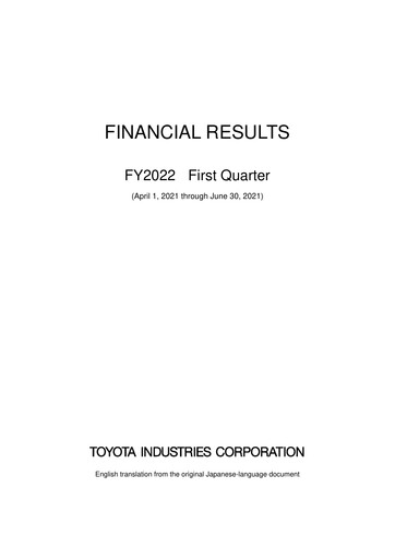 Thumbnail Toyota Industries
 Financial Report fy2022-q1