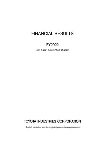 Vorschaubild Toyota Industries
 Finanzmitteilung fy2022