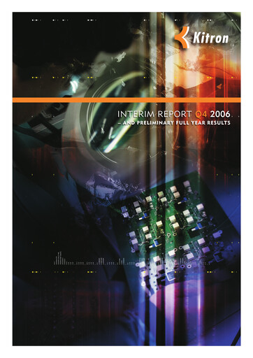 Thumbnail Kitron ASA Quarterly Report 2006-q4