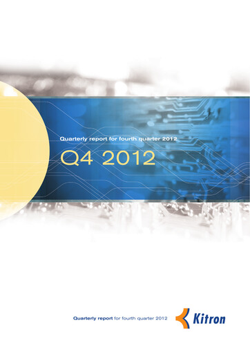 Thumbnail Kitron ASA Quarterly Report 2012-q4