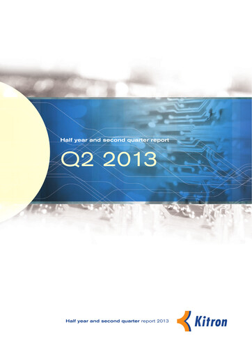 Thumbnail Kitron ASA Quarterly Report 2013-q2