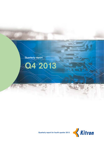 Thumbnail Kitron ASA Quarterly Report 2013-q4