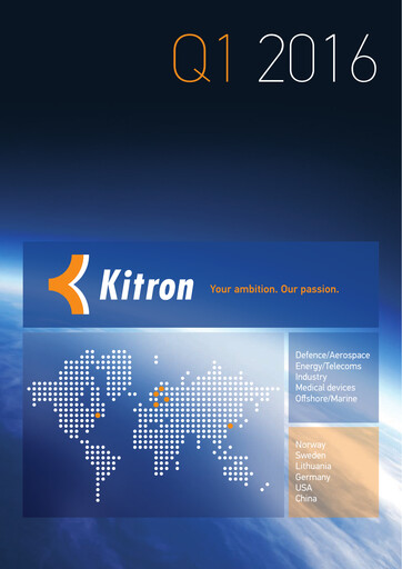 Thumbnail Kitron ASA Quarterly Report 2016-q1