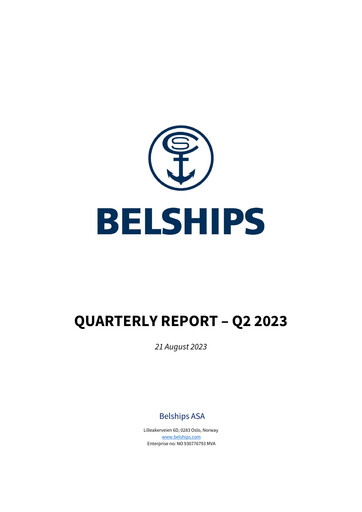 Thumbnail Belships ASA Quarterly Report 2023-q2