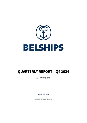 Thumbnail Belships ASA Quarterly Report 2024-q4