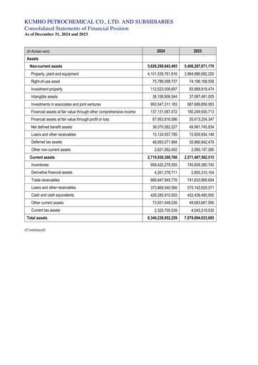 Vorschaubild Kumho Petrochemical Finanzmitteilung 2024-q4