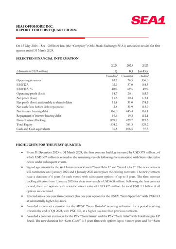 Thumbnail Sea1 Offshore Quarterly Report 2024-q1