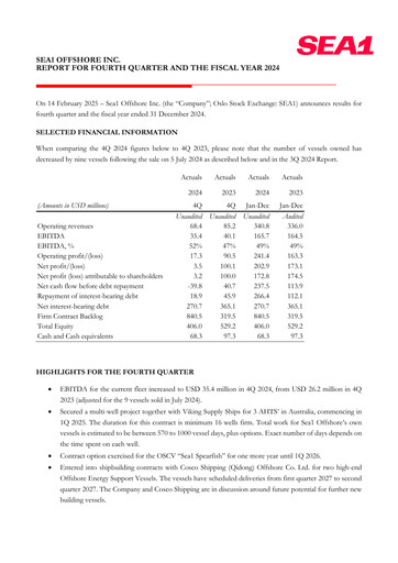 Thumbnail Sea1 Offshore Quarterly Report 2024-q4