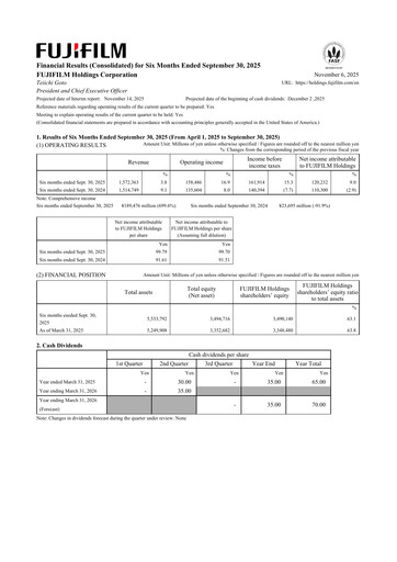 Thumbnail Fujifilm Half-year Report 2025-h1