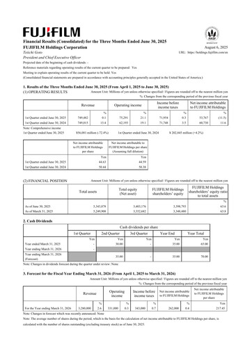 Thumbnail Fujifilm Quarterly Report 2025-q1